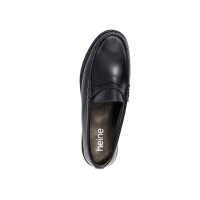 Leder-Slipper, schwarz