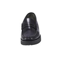 Leder-Slipper, schwarz