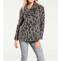 Leomuster-Wolljacke, grau-bunt
