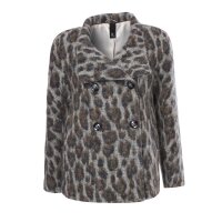 Leomuster-Wolljacke, grau-bunt
