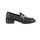 Flechtmusterslipper m. Metallelement, schwarz