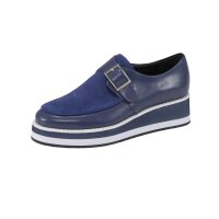 Leather slipper, blue