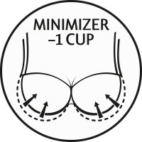 Marken-Minimizer-Bügel-BH, schwarz