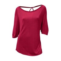 Sweatshirt with back cutout, raspberry