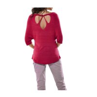 Sweatshirt with back cutout, raspberry