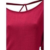 Sweatshirt with back cutout, raspberry