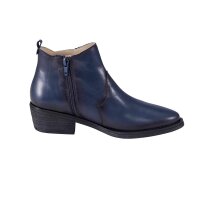 Leather booties, blue