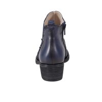 Leather booties, blue