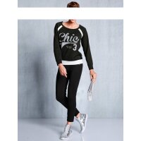 Sweatshirt, schwarz-grau