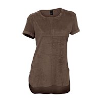 Velourslederimitat-Shirt, braun
