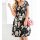 Print dress, black-multicolour