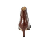 Patent leather bootie, cognac-black
