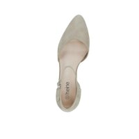 Rind-Veloursleder-Pumps, taupe