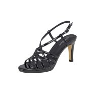 Riemchensandalette, schwarz