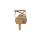 Sandal with strap, bronze coloured