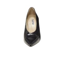 Patent leather velours pumps, black