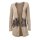 Cardigan mit Strass, taupe-schwarz