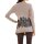 Cardigan mit Strass, taupe-schwarz