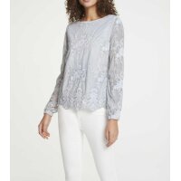 Spitzenshirt, softbleu-grau