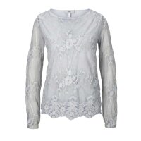 Spitzenshirt, softbleu-grau