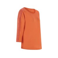 Shirt with lace insert, mandarine