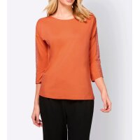 Shirt with lace insert, mandarine
