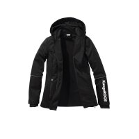 Softshell jacket with hood, black