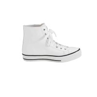 Leder-High-Top-Sneaker, weiß