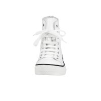 Leder-High-Top-Sneaker, weiß