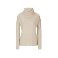 Designer-Rollkragenpullover m.Effektgarn, elfenbein