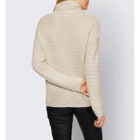 Designer-Rollkragenpullover m.Effektgarn, elfenbein