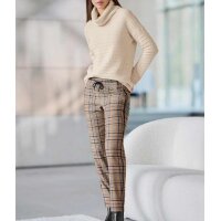 Designer-Rollkragenpullover m.Effektgarn, elfenbein