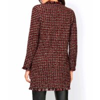 Long cardigan, red-patterned