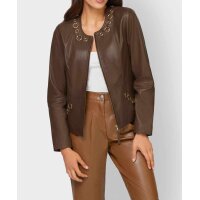 Designer-Lammlederjacke, braun