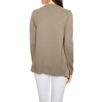 Cardigan m. Velours, taupe