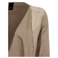 Cardigan m. Velours, taupe