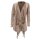 Cardigan m. Velours, taupe