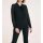 Chiffonbluse m. Perlen, schwarz