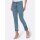 Push-up jeans with floral applications, blue bleached