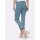 Push-up jeans with floral applications, blue bleached