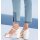 Push-up jeans with floral applications, blue bleached