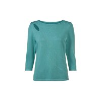 Cut-out-Pullover m.Schmucksteinchen, ozean