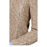 Marken-Pullover, beige