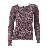 Druck-Strickjacke, lila-bunt