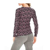 Druck-Strickjacke, lila-bunt