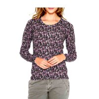 Druck-Strickjacke, lila-bunt