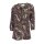 Designer-Druckbluse, bordeaux-bunt