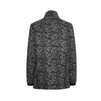 Wattierte-Marken-Wollflauschjacke, schwarz-grau