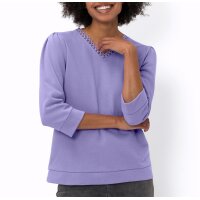 3/4-Arm-Sweatshirt mit Spitze, lavendel