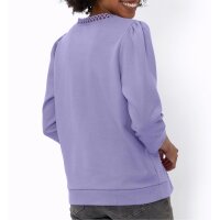 3/4-Arm-Sweatshirt mit Spitze, lavendel
